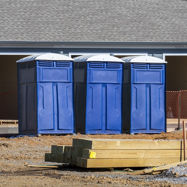 what is the expected delivery and pickup timeframe for the porta potties in Bullock